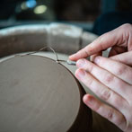 Carla Murdoch at work in her studio 2019